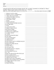 Periodic Puns Worksheet 1 .docx - Name: Date: Period: Using the ...