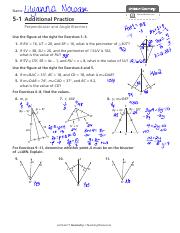 perpendicular and angle bisectors worksheet answers