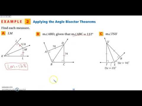 5-1 Perpendicular and Angle Bisectors - YouTube