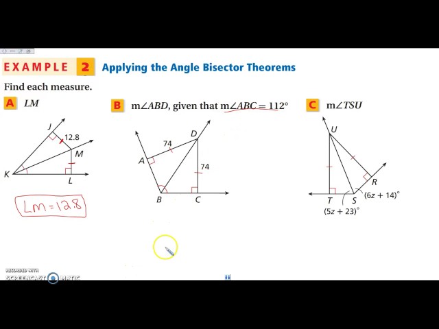5-1 Perpendicular and Angle Bisectors - YouTube