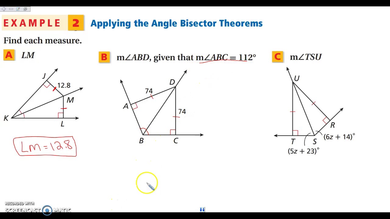5 1 Perpendicular And Angle Bisectors Worksheets Library