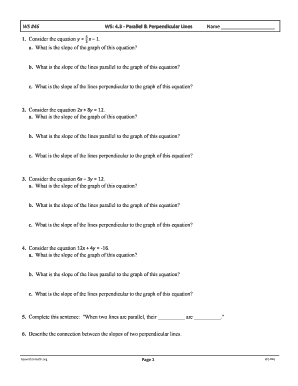 Parallel And Perpendicular Lines Worksheet Answers Key Geometry ...