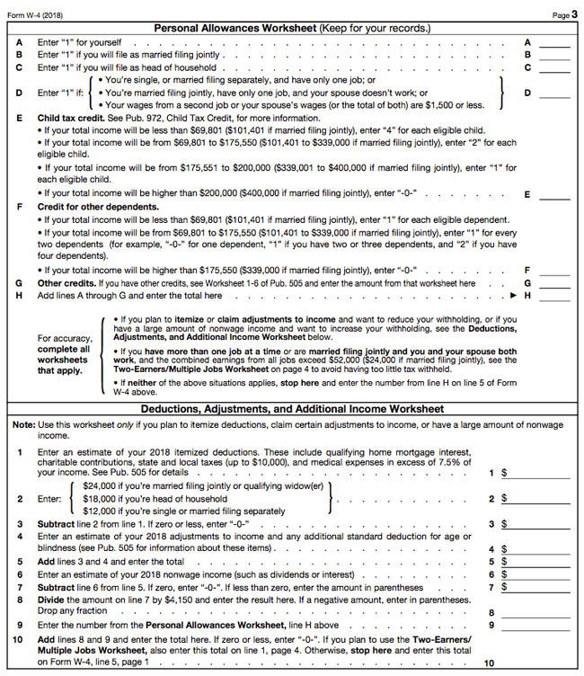 How to Fill out a W-4 2019