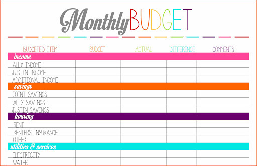 personal budget worksheet free