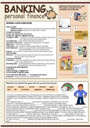personal finance worksheet for high school