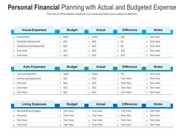 personal monthly budget worksheet