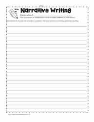 Narrative Writing Activities Google Apps Worksheets