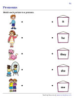 Worksheets: Personal Pronouns