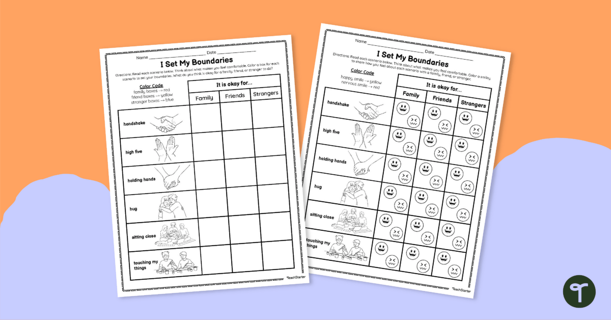 i-set-my-boundaries-worksheets-teach-starter-worksheets-library for Free Printable Personal Space Worksheets I Set My Boundaries Worksheets | Teach Starter - Worksheets Library for Free Printable Personal Space Worksheets