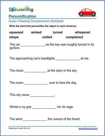 Personification worksheets | Worsheets library
