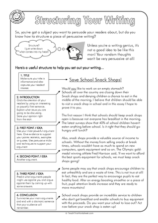 Persuasive Texts - #17 Structuring Your Writing :: Teacher ...