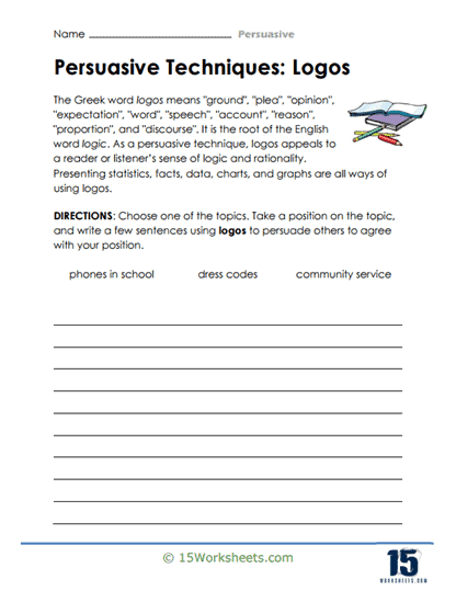 persuasive technique worksheet