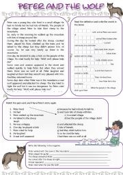 Peter and The Wolf - ESL worksheet by mandysantos