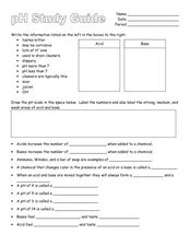 P H Scale Worksheets Reviewed by Teachers
