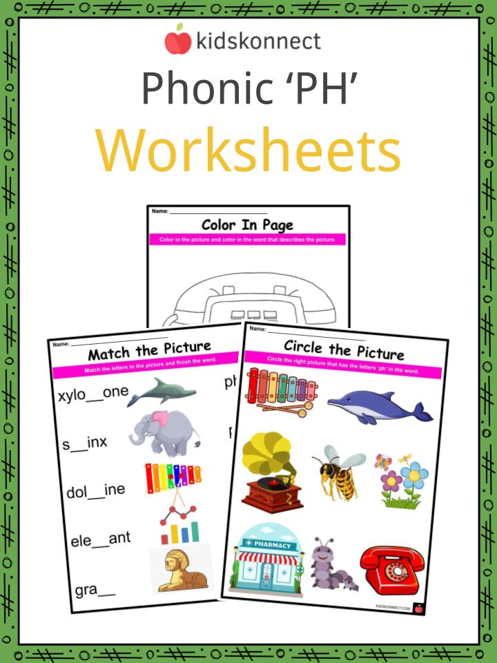 Phonics PH sounds Worksheets &  Activities For Kids
