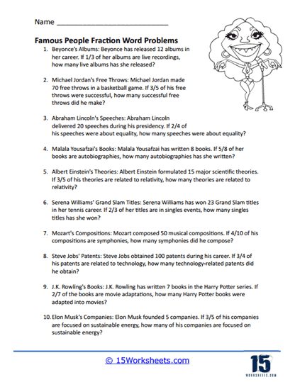 Fraction Word Problems Worksheets - 15 Worksheets Library