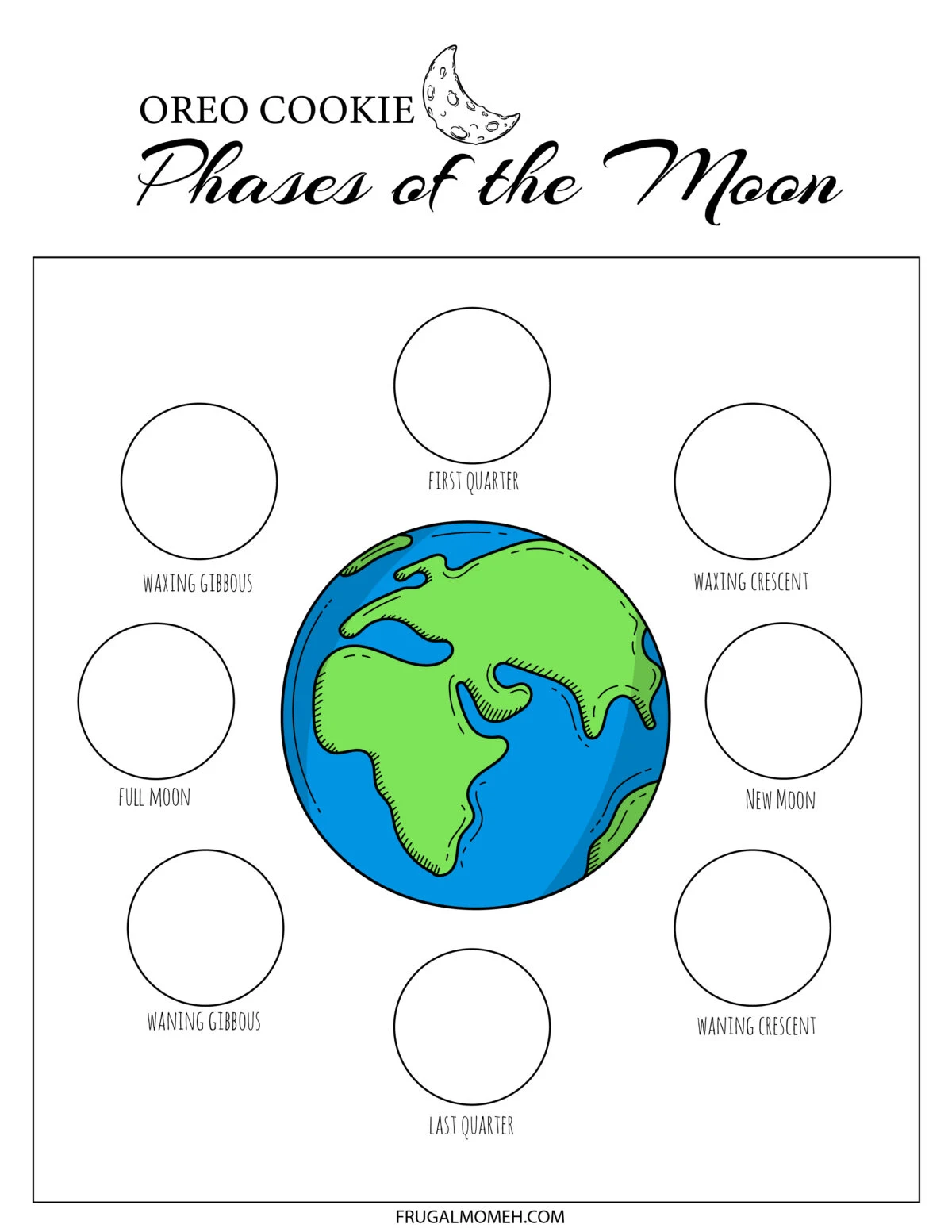 phases of moon worksheet