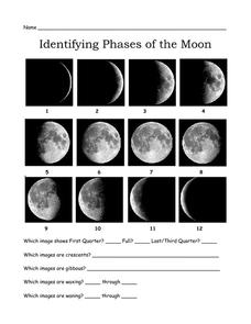 phases of the moon worksheet answer key
