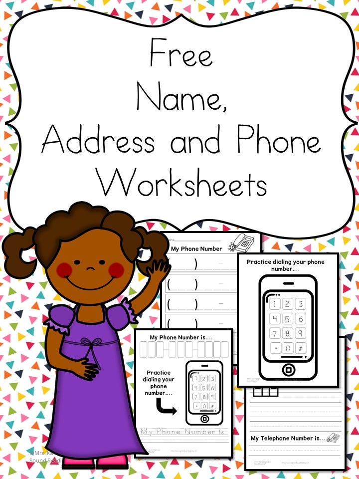 Name Address Phone Number Worksheets | Mrs. Karles Sight and ...