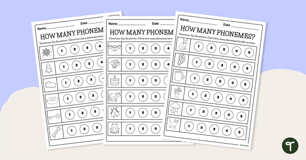 phonemes worksheet