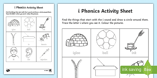 i Words Worksheet | Twinkl Phonics (teacher made) - Twinkl