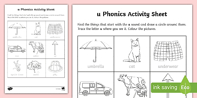 u Phonics Worksheet - u Phonics Activities (Lehrer gemacht)