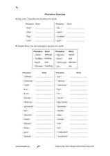 Phonetics Exercise Worksheet for 11th - Higher Ed | Lesson Planet