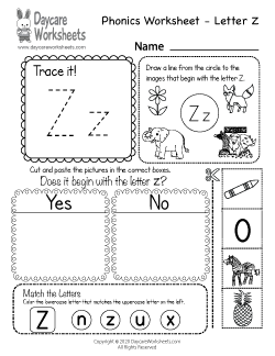 Preschool Phonics Worksheets - Learning Beginning Sounds from A to Z