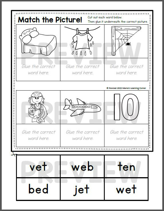 Kindergarten Reading and Phonics Packet 1 - Mamas Learning Corner