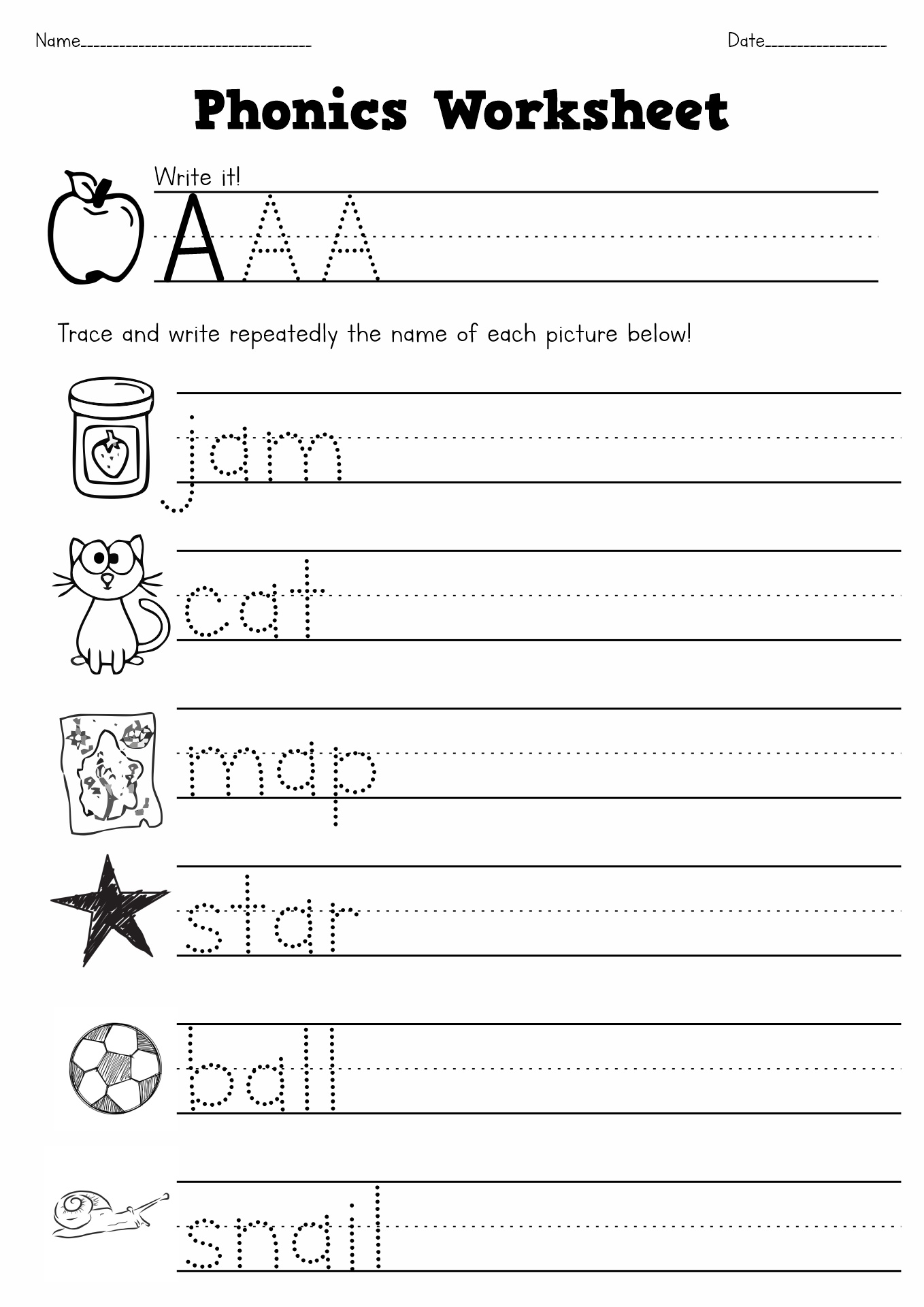 14 Free Printable Phonics Worksheets First Grade - Free PDF at ...