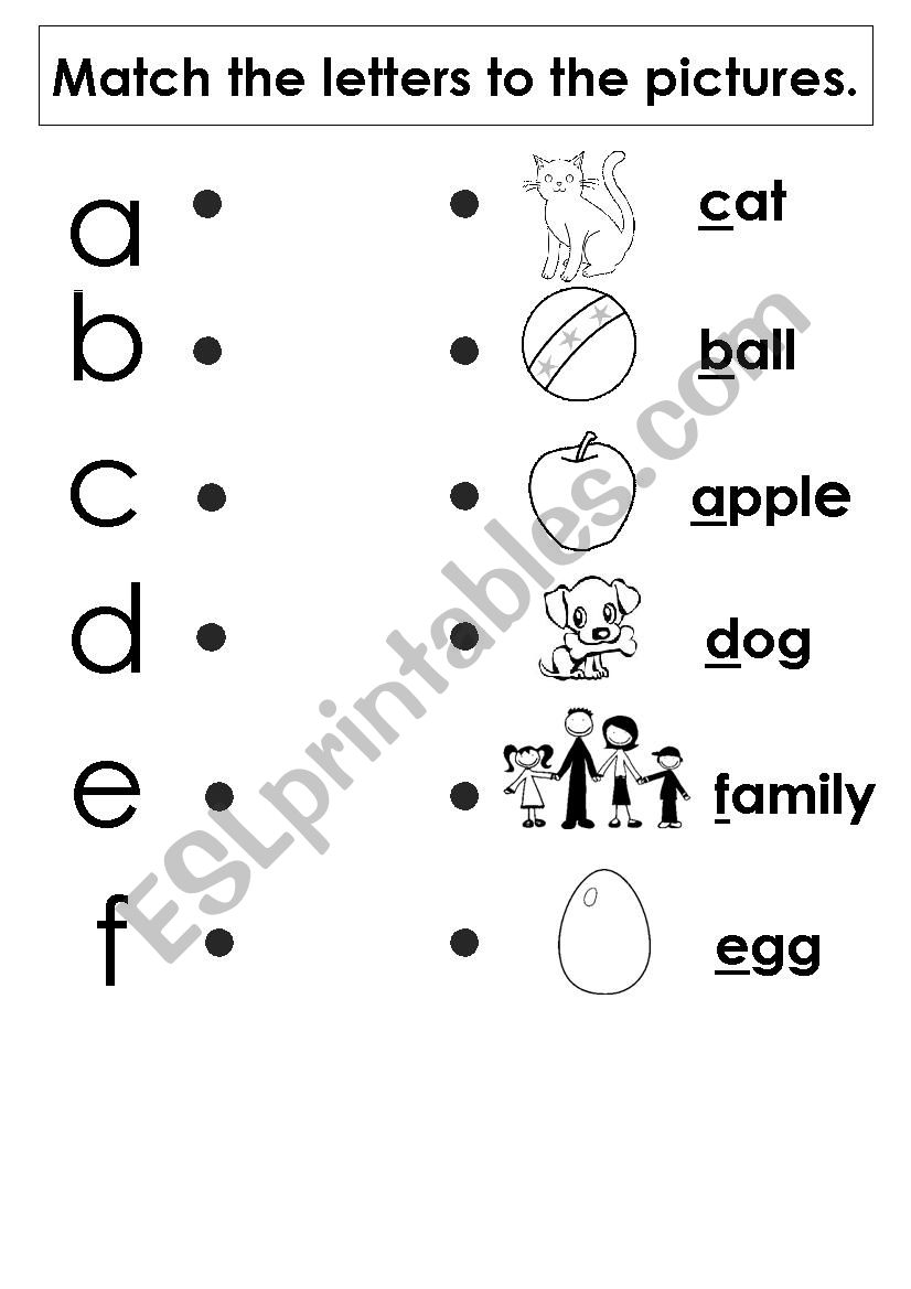 A-F phonics worksheet - ESL worksheet by bluesky1001