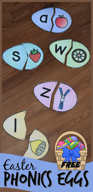 FREE Phonics Easter Eggs Activity for Kindergarten