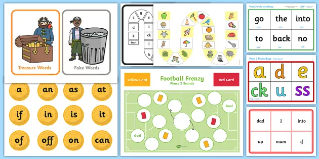 Phase 2 Phonics Games - Fun Activity Pack (teacher made)