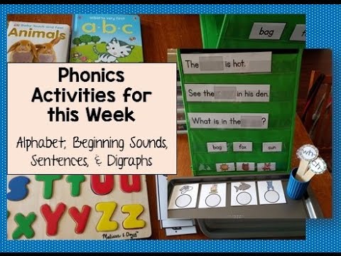 Phonics Activities for This Week (PreK, Kinder, Grade 1)