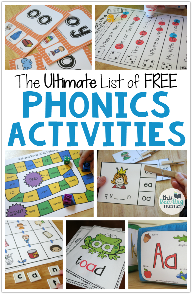 The ULTIMATE List of FREE Phonics Activities - This Reading Mama