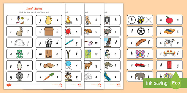 Beginning sounds phonics worksheets. Perfect for EYLF