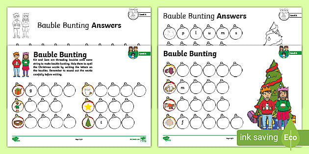phonics christmas worksheet