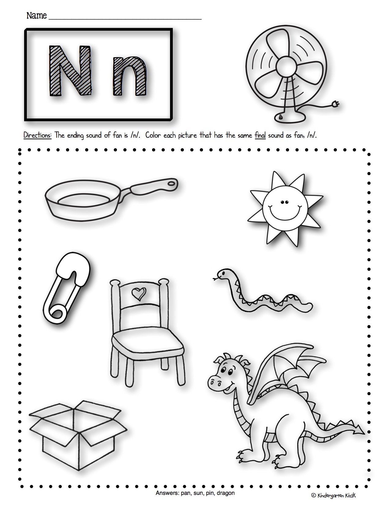 phonics ending sounds worksheet