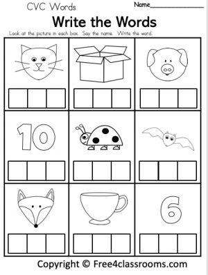 phonics for kindergarten worksheet