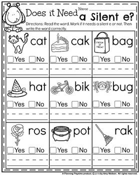 phonics worksheet 1st grade