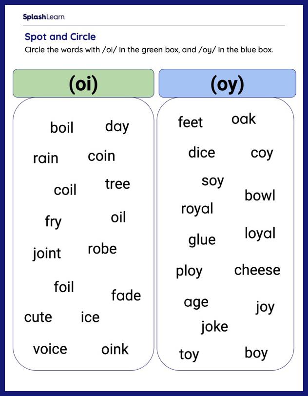 Phonics Worksheets for 2nd Graders Online - SplashLearn