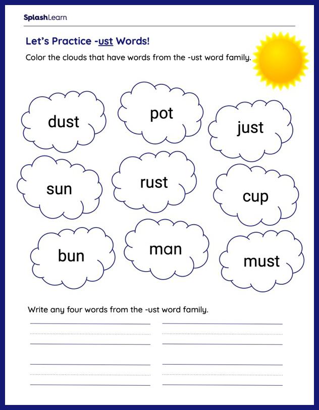 Phonics Worksheets for 1st Graders Online - SplashLearn