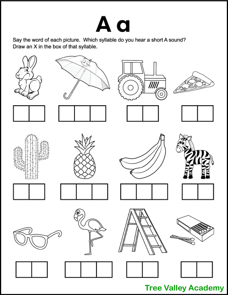 phonics worksheet for 5 year olds