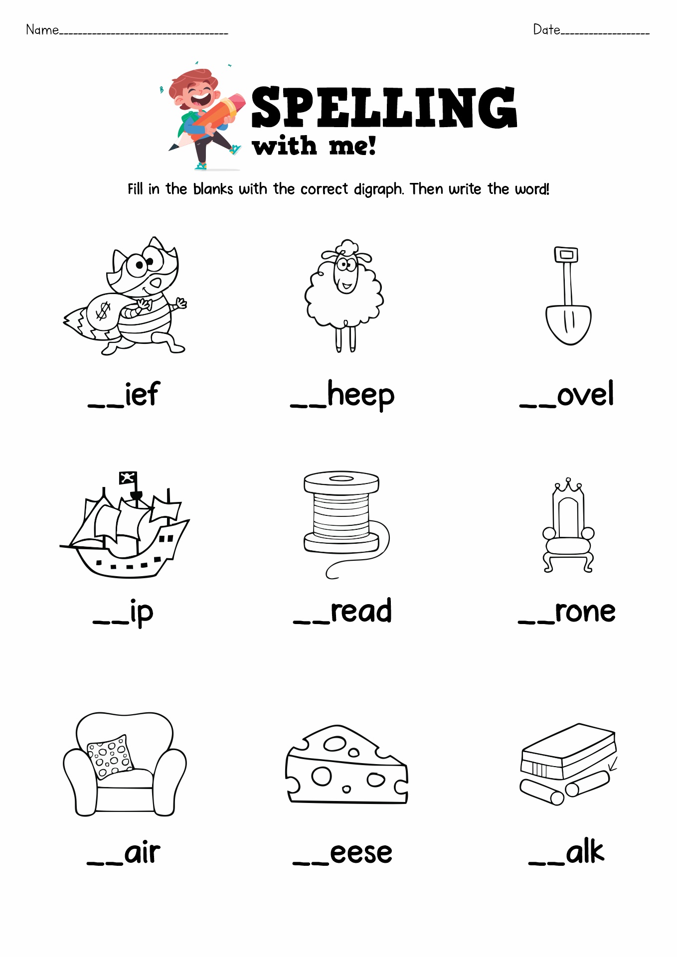 14 Free Printable Phonics Worksheets First Grade - Free PDF at ...