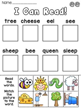 phonics worksheet for first graders