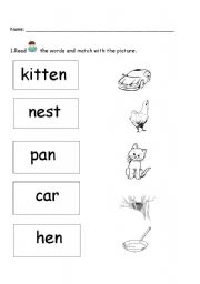 phonics worksheet for grade 1