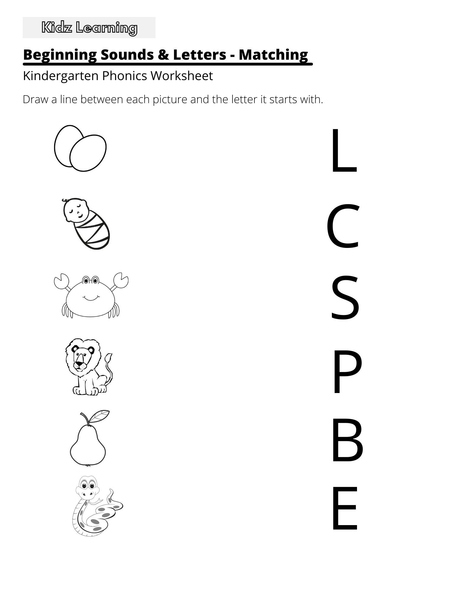 15 Printable Beginning Sounds Worksheets. Preschool-1st Grade ...