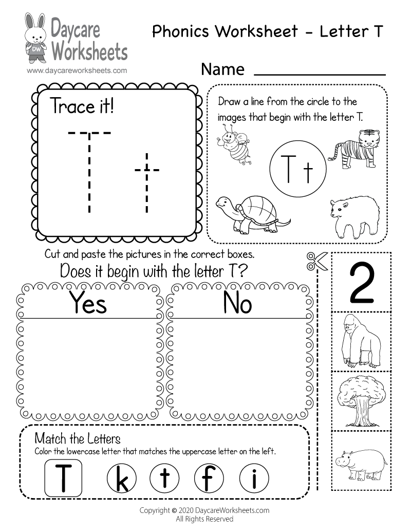 phonics worksheet for