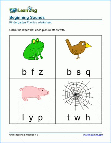 Free Preschool &  Kindergarten Phonics Worksheets - Printable | Worsheets library...