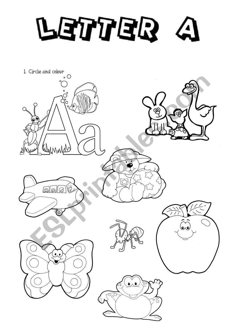 phonics worksheet letter a